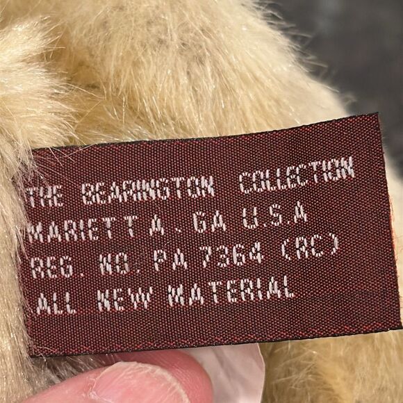 The Bearington Collection Chipper Teddy 1329 Plush Stuffed Animal 10" Jointed - Picture 7 of 11